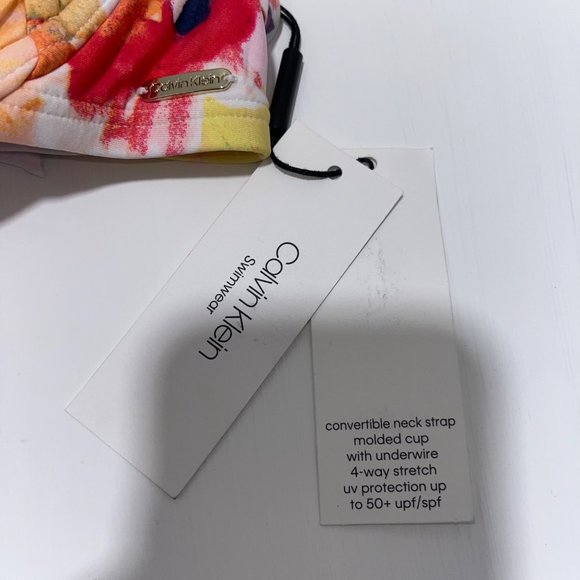 Calvin Klein Women's Bikini Top Convertible Neck Strap NWT Large Retail $78 - Picture 4 of 6